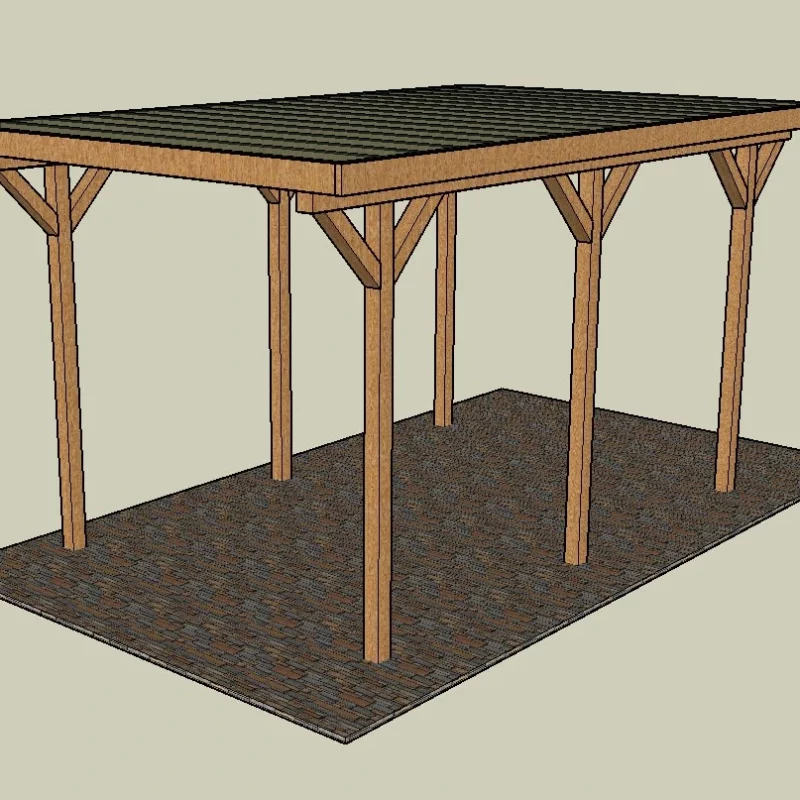 Wiata garażowa W02 5,2x3,2[m]
